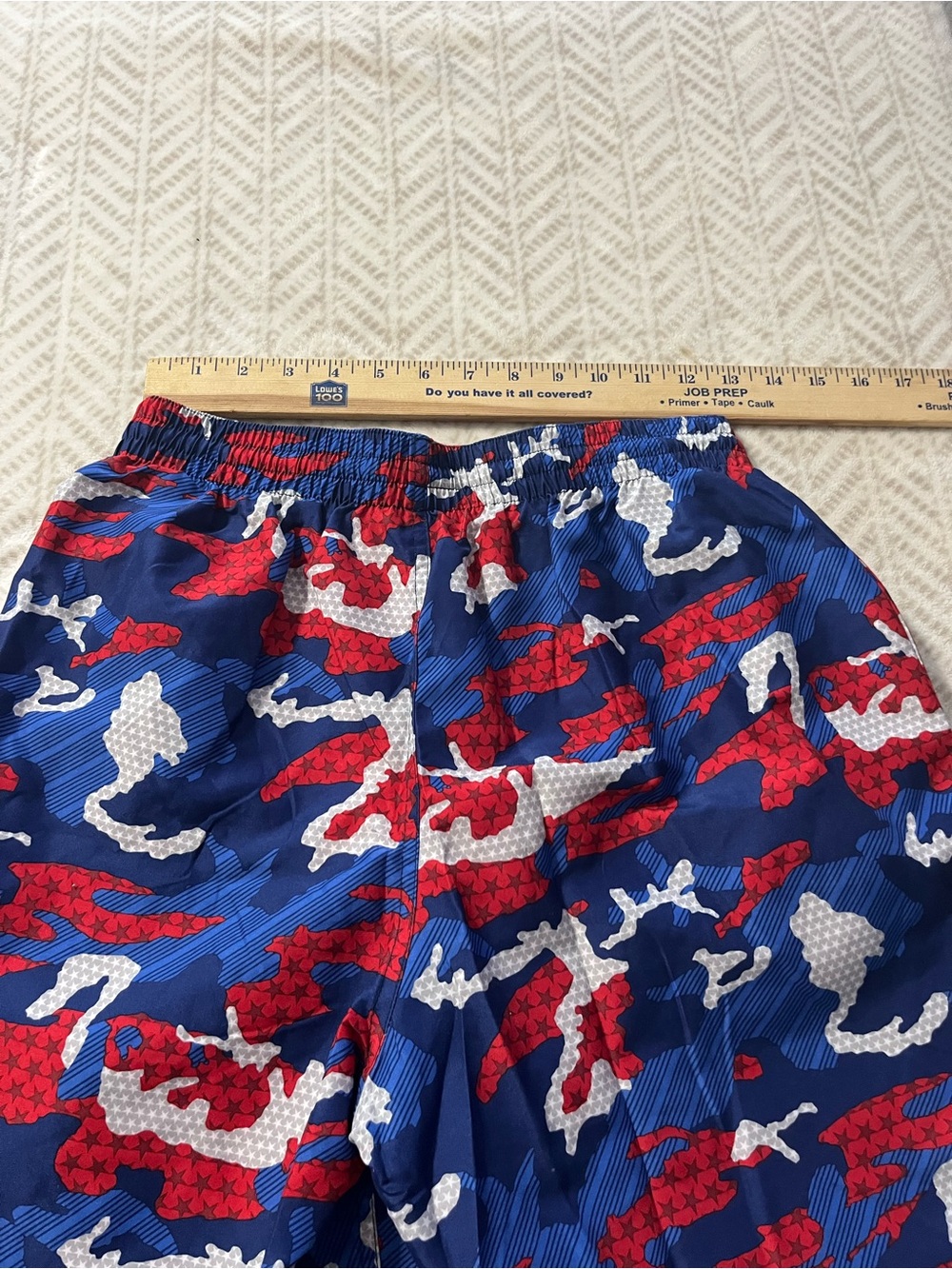 Nike Red White Blue Camo Swim/Training Shorts Medium - Picture 4 of 8
